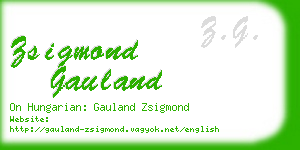 zsigmond gauland business card
